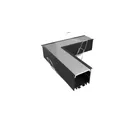 Conector Parede Perfil Sobrepor Largo Preto Luminatti