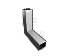 Conector Teto Perfil Sobrepor Largo Preto Luminatti