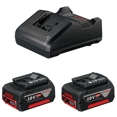 Kit com 2 baterias de ltio GBA 18V e Carregador Bivolt 18V Bosch