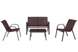 Jogo Living Terraza Sling 4P Text 60x190x103cm Just Home Collection