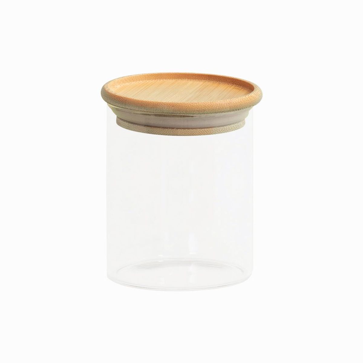 Pote de Vidro Empilhável com Tampa de Bambu Circular Mantimento 400ml Oikos, marca Oikos - Foto Principal