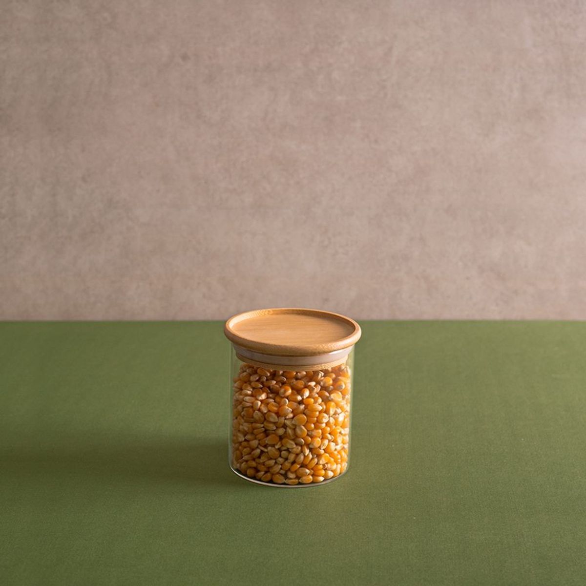 Pote de Vidro Empilhável com Tampa de Bambu Circular Mantimento 400ml Oikos, marca Oikos - Foto 2