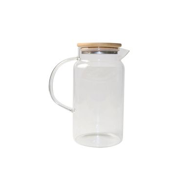 Jarra de Vidro com Tampa de Bambu 1,2 Litros Oikos