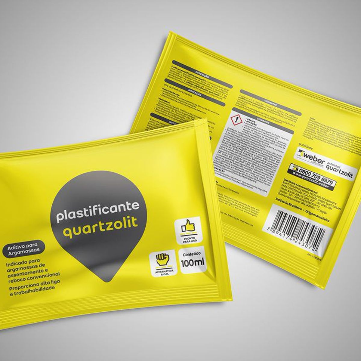 Aditivo para Argamassa Quartzolit Sache 100ml, marca  - Foto 2