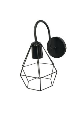 Arandela Aramado Diamante, Preto, 60W