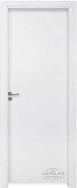 Porta Montada de Giro Lisa Madeira Colmeia Branco UV Acabado Esquerda 214x87x10cm PS01 Batente Regulvel10 a16cm