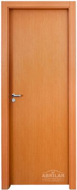 Porta Montada de Giro Lisa Madeira Colmeia Curupixa UV Acabado Esquerda 214x67x10cm PS01 Batente Regulvel10 a16cm