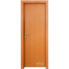 Porta Montada de Giro Lisa Madeira Colmeia Curupixa UV Acabado Esquerda 214x77x10cm