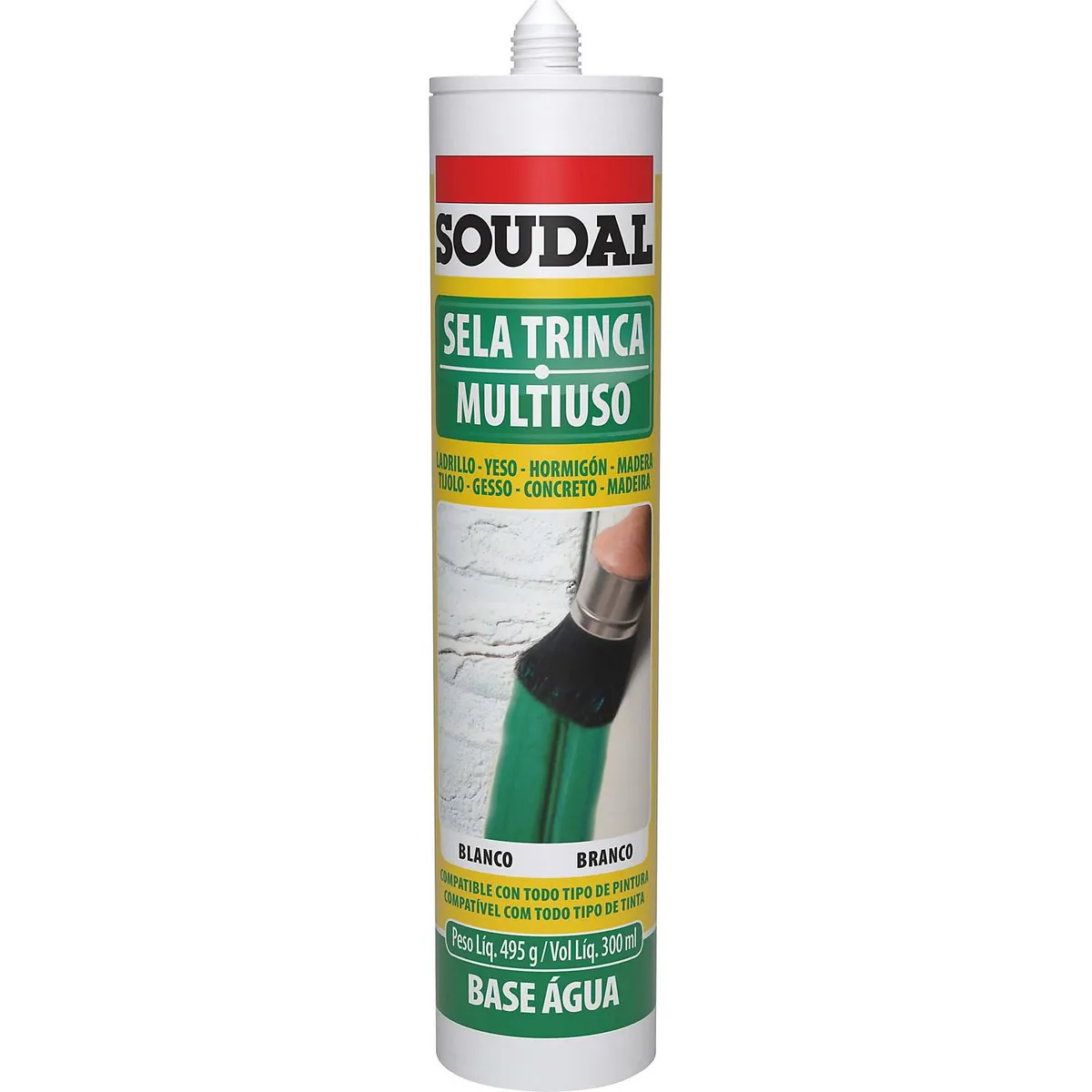 Selante Multiuso Base Água 495g Branco Soudal, marca Soudal - Foto Principal