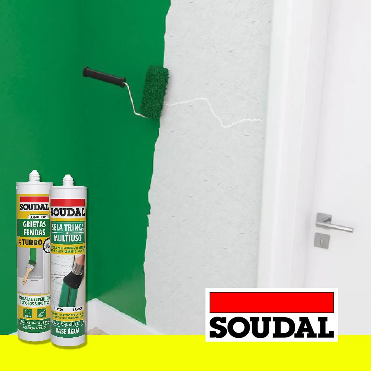 Selante Multiuso Base Água 495g Branco Soudal, marca Soudal - Foto 2