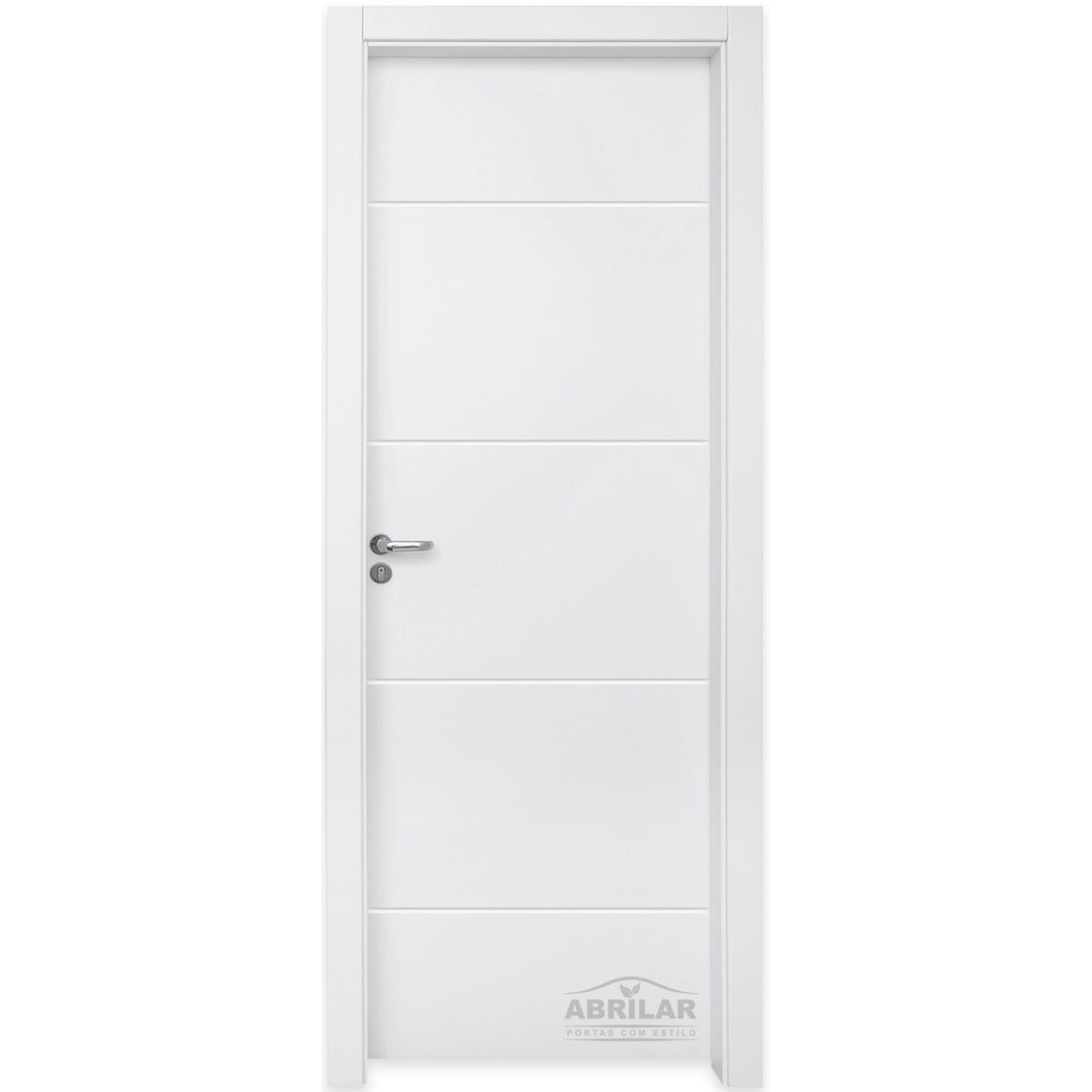 Kit Porta Frisada Montada Pss02 Acabada Branco 210X60 Direito Batente 10 A 16, marca Abrilar - Foto Principal