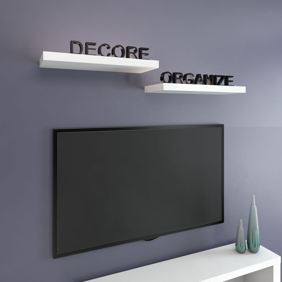 Prateleira com Suporte 20X60X4,0 Branca, marca Multivisão - Foto 2