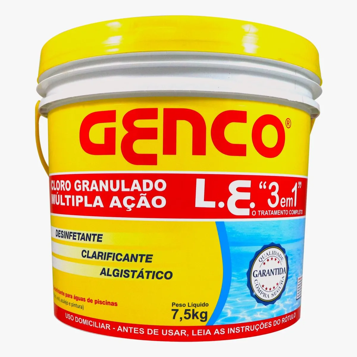 Cloro Granulado Estabilizado Balde 7,5kg Multiplação 3x1 Genco, marca Genco - Foto Principal