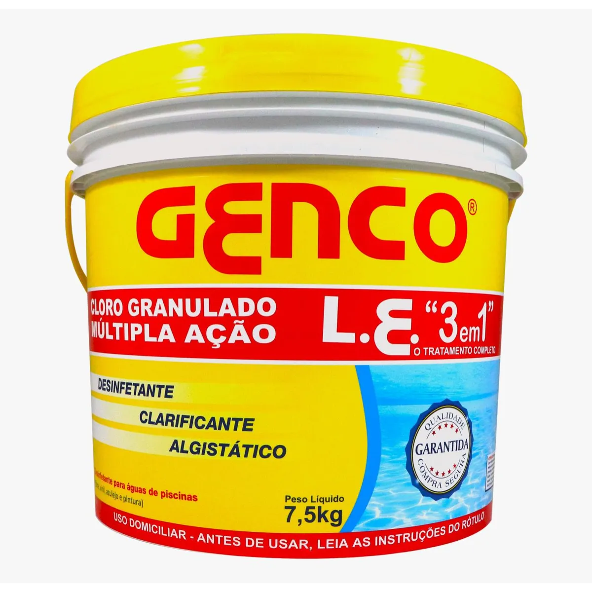 Cloro Granulado Estabilizado Balde 7,5kg Multiplação 3x1 Genco, marca Genco - Foto Principal
