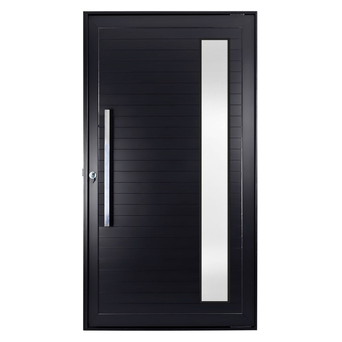 Porta Pivotante e Visor Alumínio Preto Direita 220x120x8,6cm Topsul, marca Esquadrisul - Foto Principal