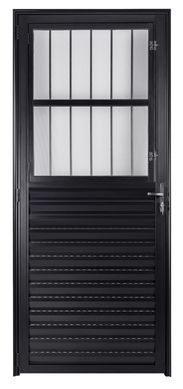 Porta Postigo Alumnio Preto Esquerda 210x90x6cm Fortsul