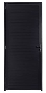 Porta Lambri Fechadura Alumnio Preto Direita 210x90x6cm Fortsul