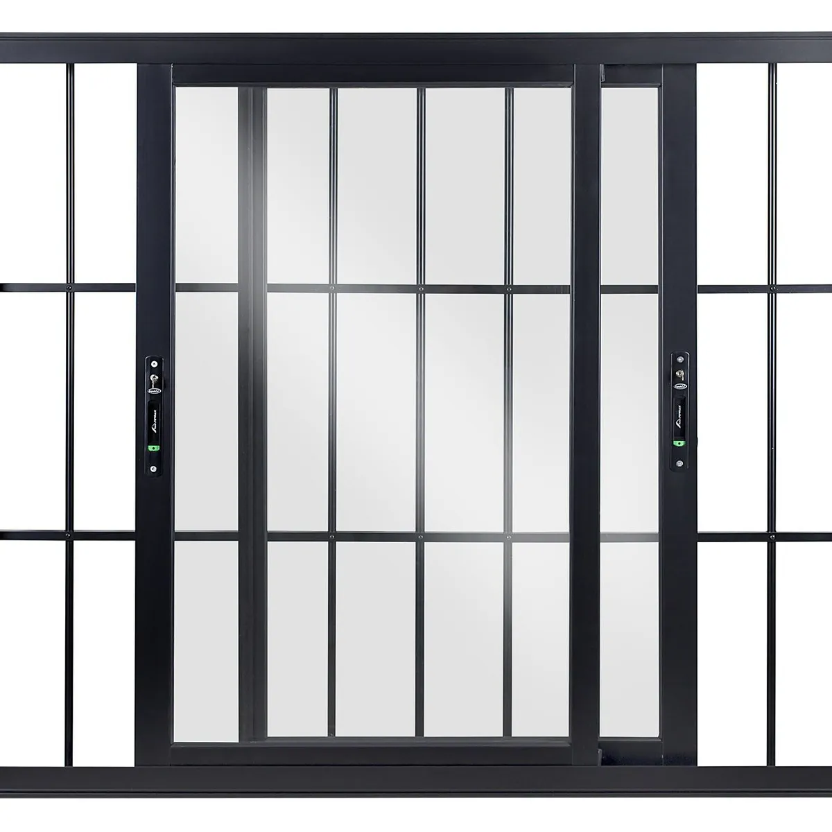 Janela de Correr Alumínio Preto 2 Folhas Com Grade Móveis 100x120x10cm Topsul, marca Esquadrisul - Foto Principal