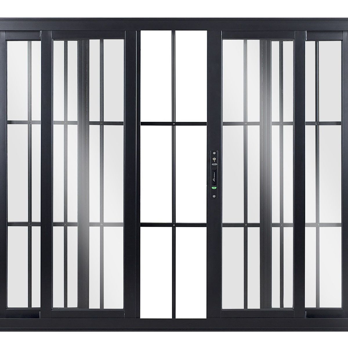 Janela de Correr Alumínio Preto 4 Folhas Com Grade Central 100x120x10cm Topsul, marca Esquadrisul - Foto Principal