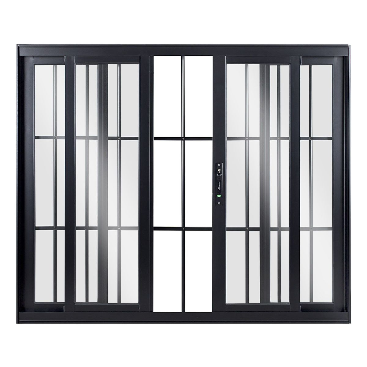 Janela de Correr Alumínio Preto 4 Folhas Com Grade Central 100x120x10cm Topsul, marca Esquadrisul - Foto Principal