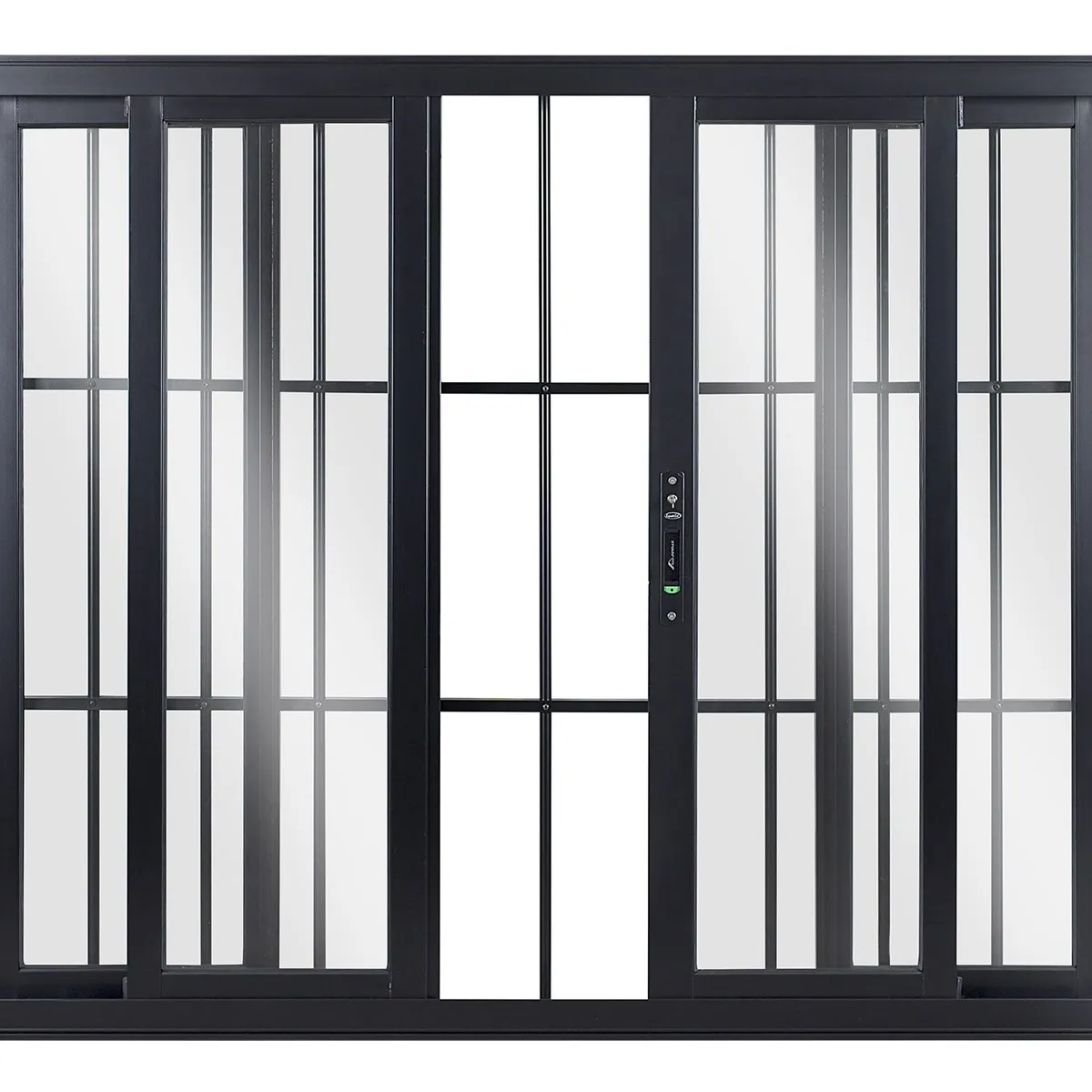 Janela de Correr Alumínio Preto 4 Folhas Com Grade Central 100x120x10cm Topsul, marca Esquadrisul - Foto Principal