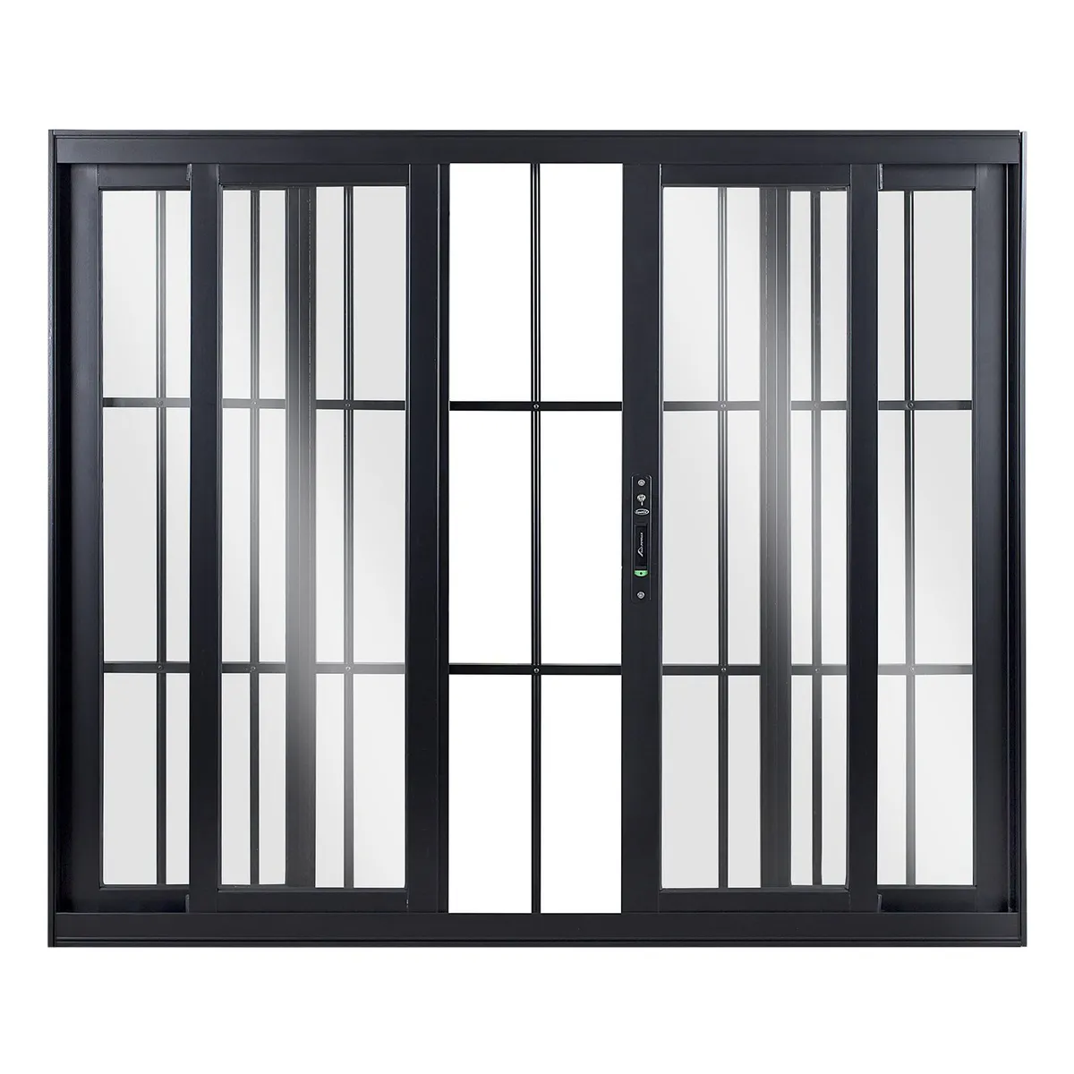 Janela de Correr Alumínio Preto 4 Folhas Com Grade Central 100x120x10cm Topsul, marca Esquadrisul - Foto Principal