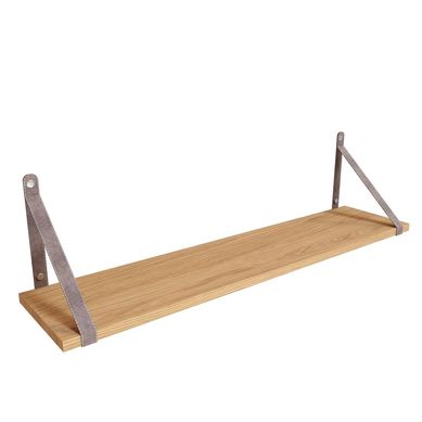 Prateleira Madeira Com Suporte 60X20cm Marrom