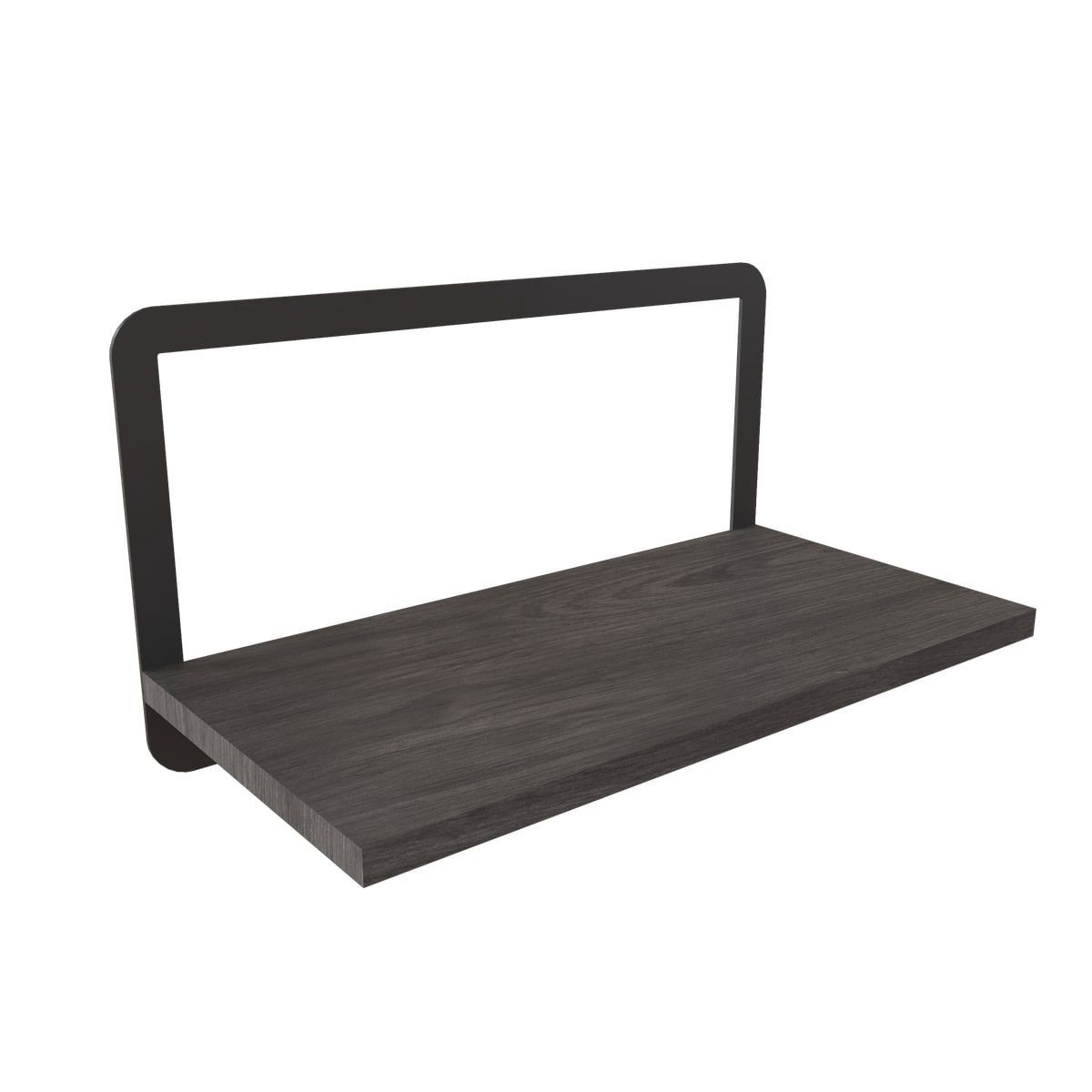 Prateleira Madeira e Metal com Suporte 40X20cm Preta, marca Zamar - Foto Principal