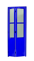 Porta Camarão e Vidro Alumínio Azul 2 Folhas Direita 210x60x4,6cm L.25