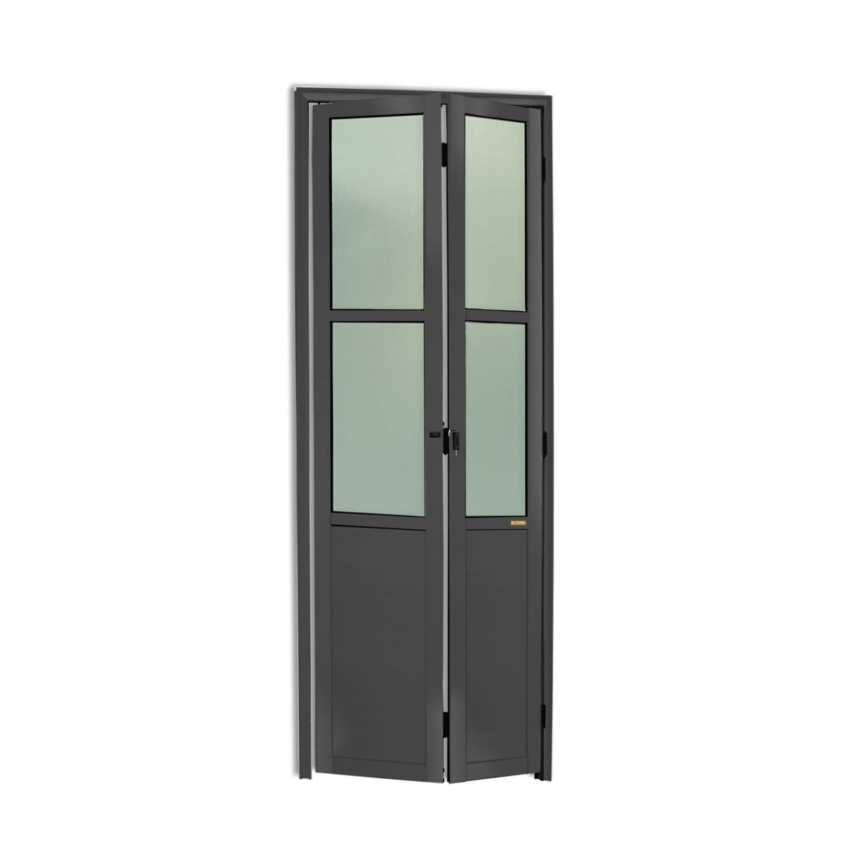 Porta Camarão e Vidro Alumínio Cinza 2 Folhas Esquerda 210x70x4,6cm L.25, marca Brimak - Foto Principal