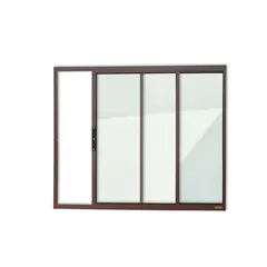 Janela de Correr Alumínio Corten 2 Folhas Esquerda 120x120x6,2cm Confort