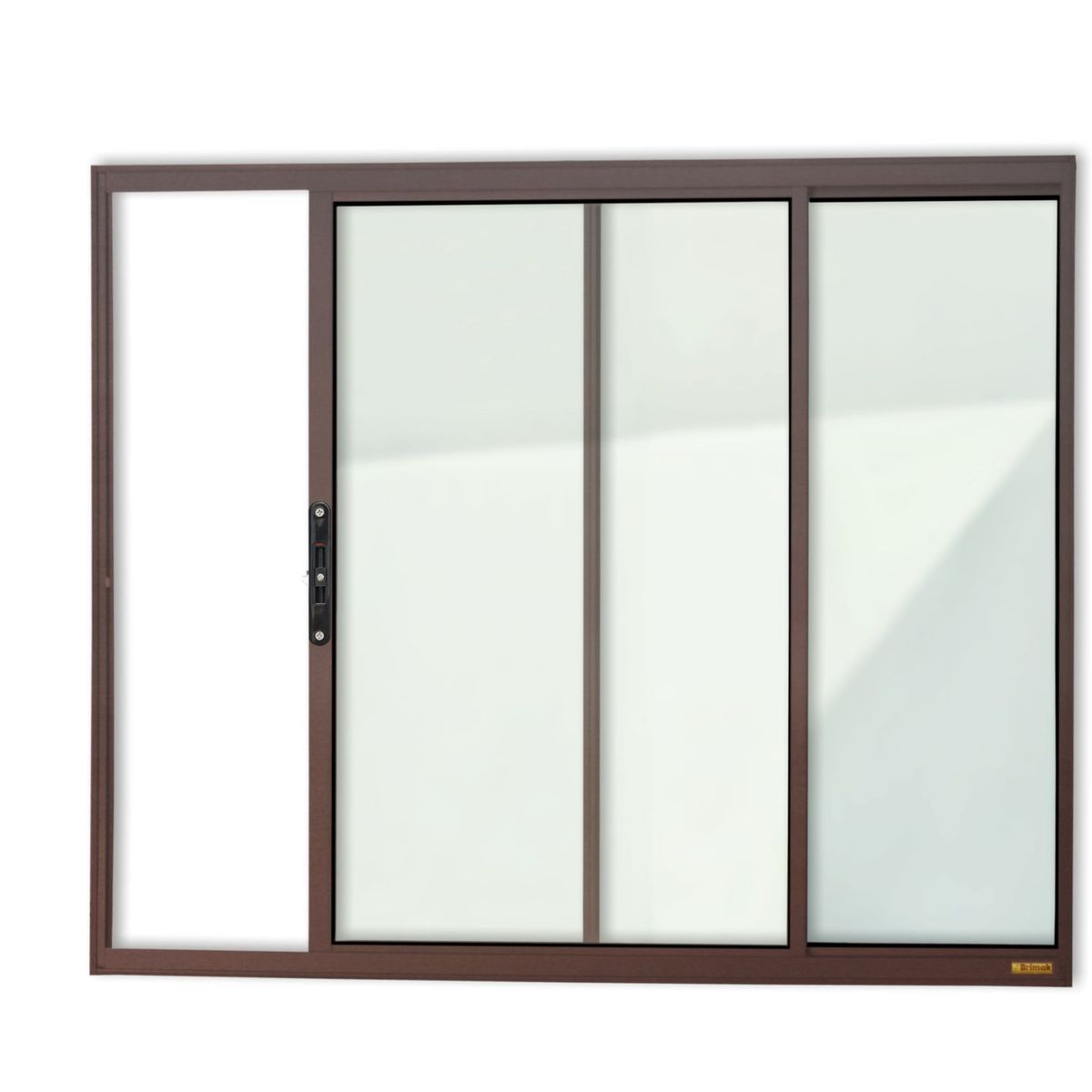 Janela de Correr Alumínio Corten 2 Folhas Esquerda 80x100x6,2cm Confort, marca Brimak - Foto 2