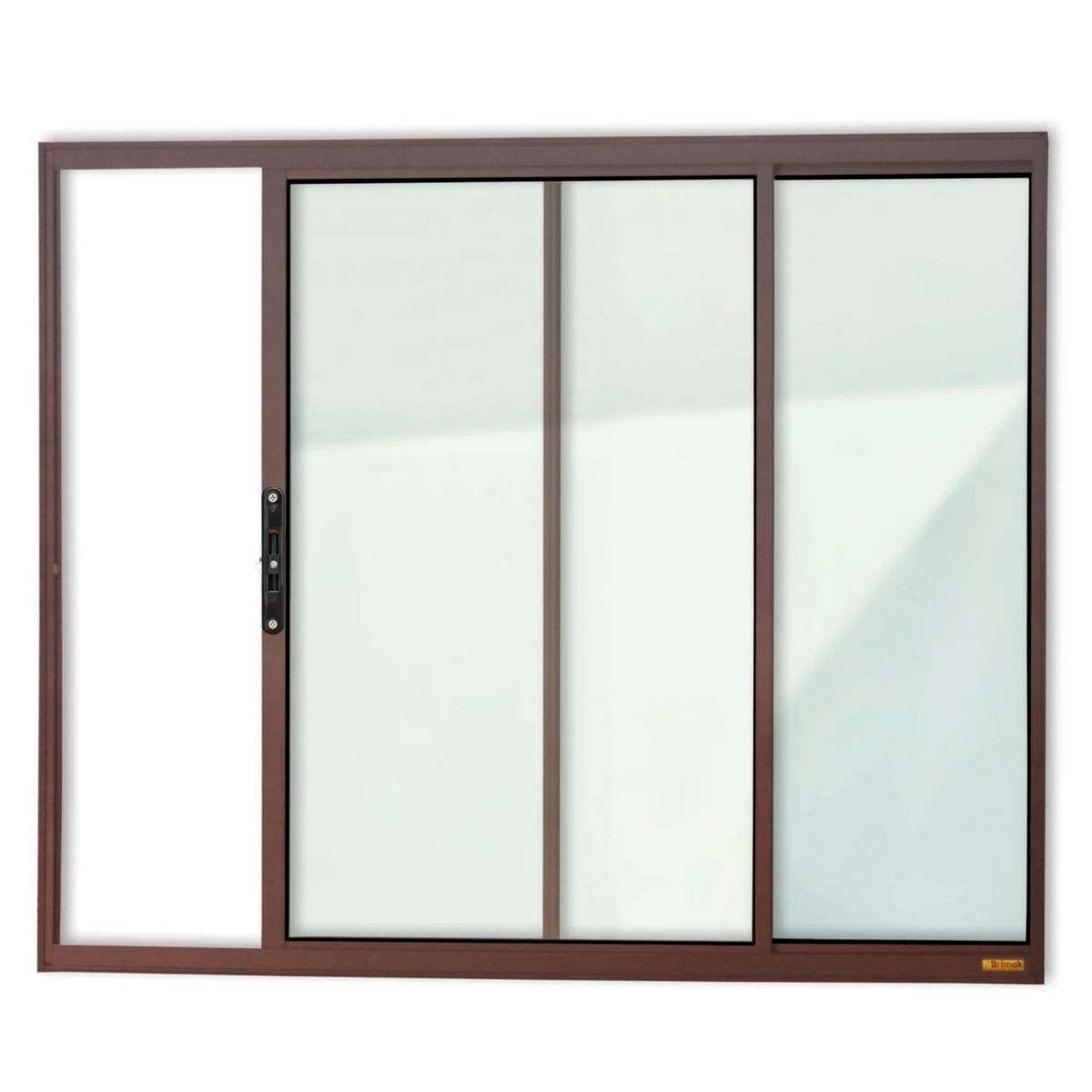 Janela de Correr Alumínio Corten 2 Folhas Esquerda 80x100x6,2cm Confort, marca Brimak - Foto Principal