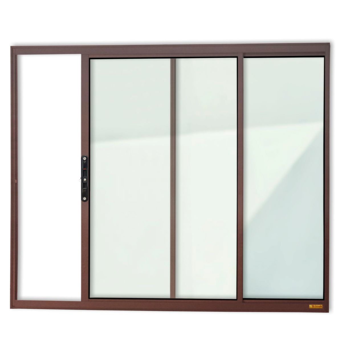Janela de Correr Alumínio Corten 2 Folhas Esquerda 80x80x6,2cm Confort, marca Brimak - Foto Principal