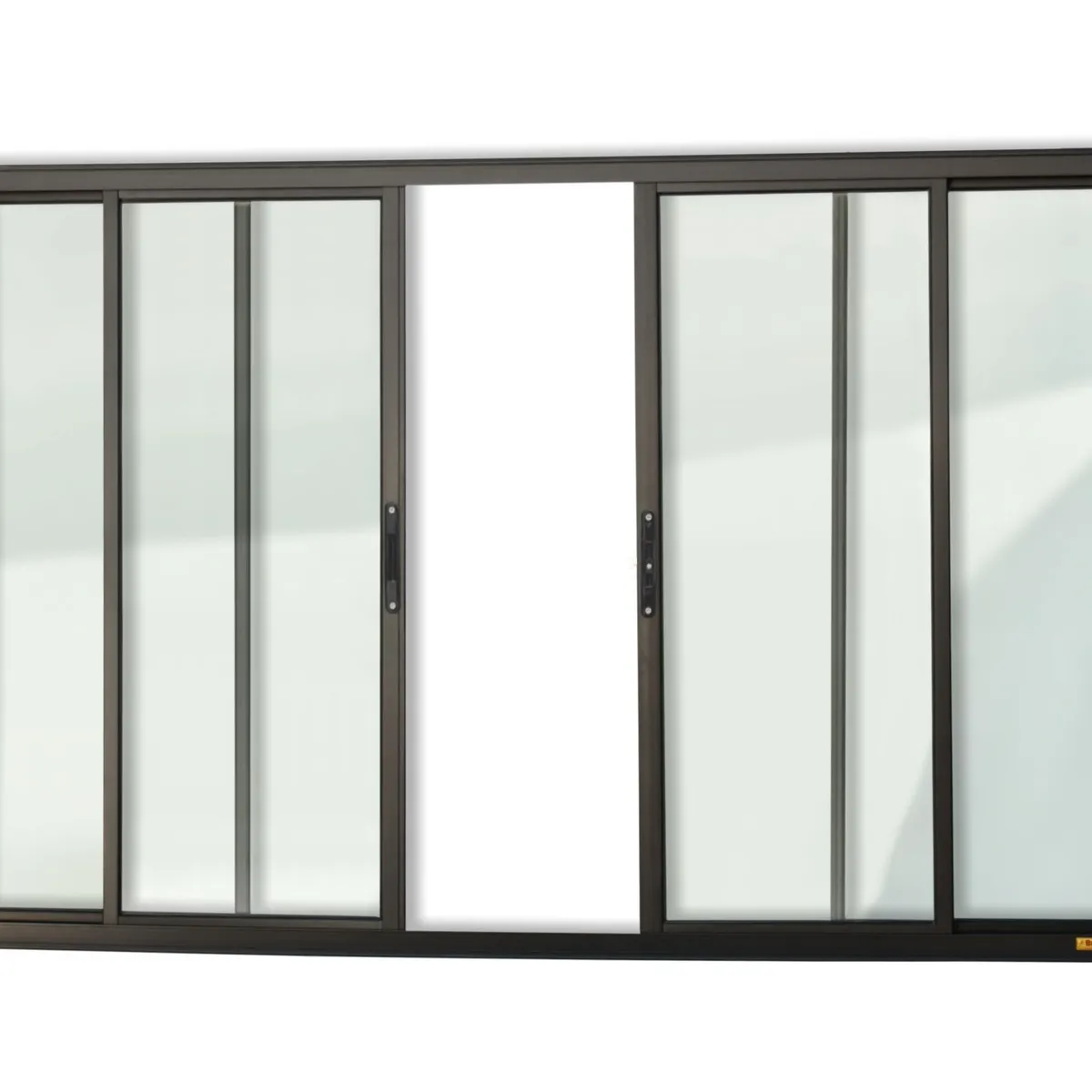 Janela de Correr Alumínio Preto 4 Folhas Central 100x100x6,2cm Confort, marca Brimak - Foto Principal