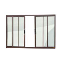 Janela de Correr Alumínio Corten 4 Folhas Central 120x150x6,2cm Confort