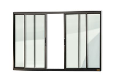 Janela de Correr Alumnio Preto 4 Folhas Central 120x150x6,2cm Confort