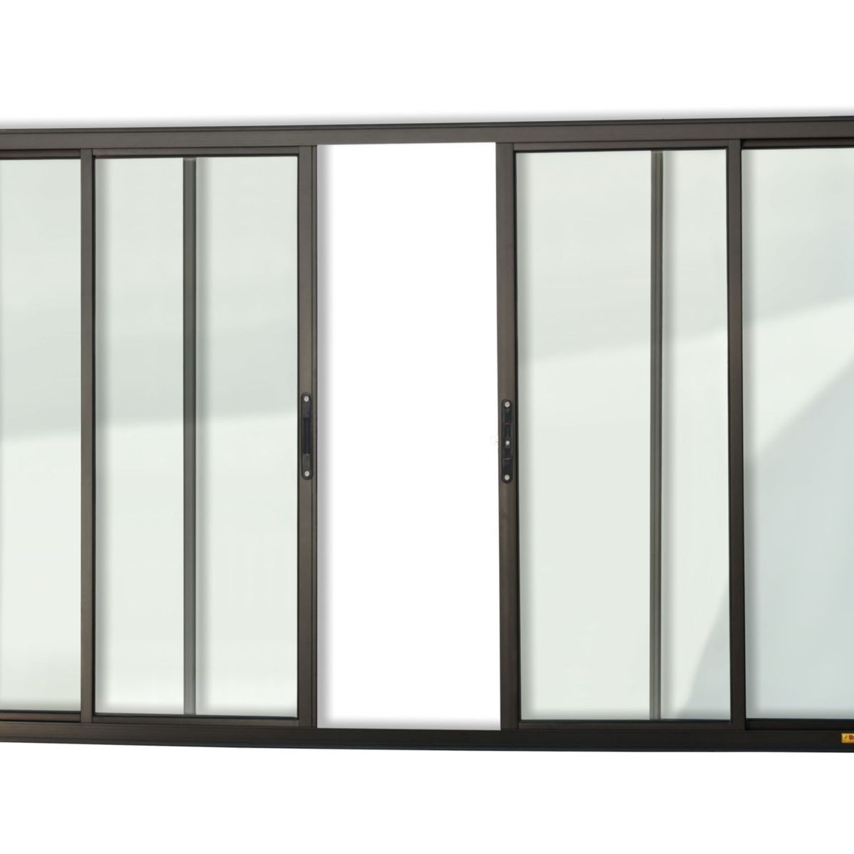 Janela de Correr Alumínio Preto 4 Folhas Central 120x150x6,2cm Confort, marca Brimak - Foto Principal