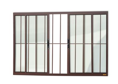 Janela de Correr Alumnio Corten 4 Folhas Com Grade Central 120x150x8cm Confort