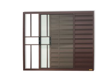 Janela Veneziana Alumnio Corten 3 Folhas Com Grade Esquerda 100x80x8cm Confort