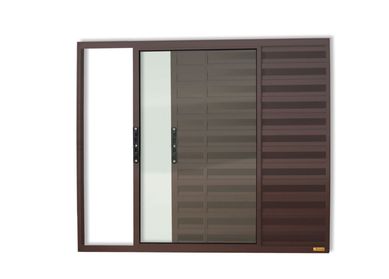 Janela Veneziana Alumnio Corten 3 Folhas Esquerda 100x80x8cm Confort