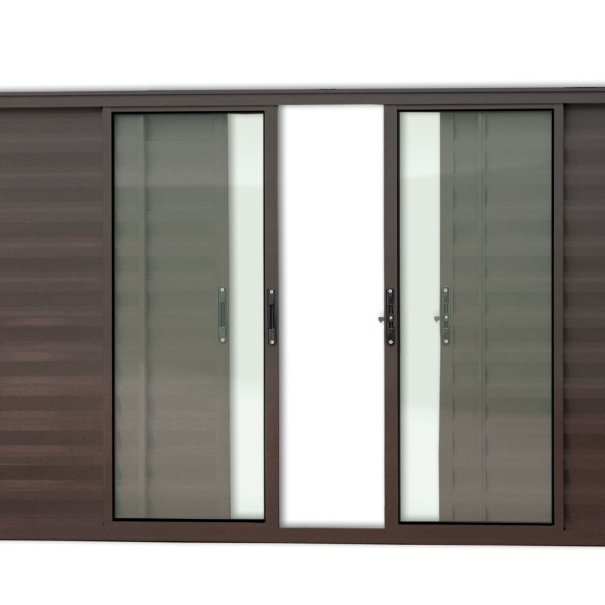 Janela Veneziana Alumínio Corten 6 Folhas Central 120x150x8cm Confort, marca Brimak - Foto Principal