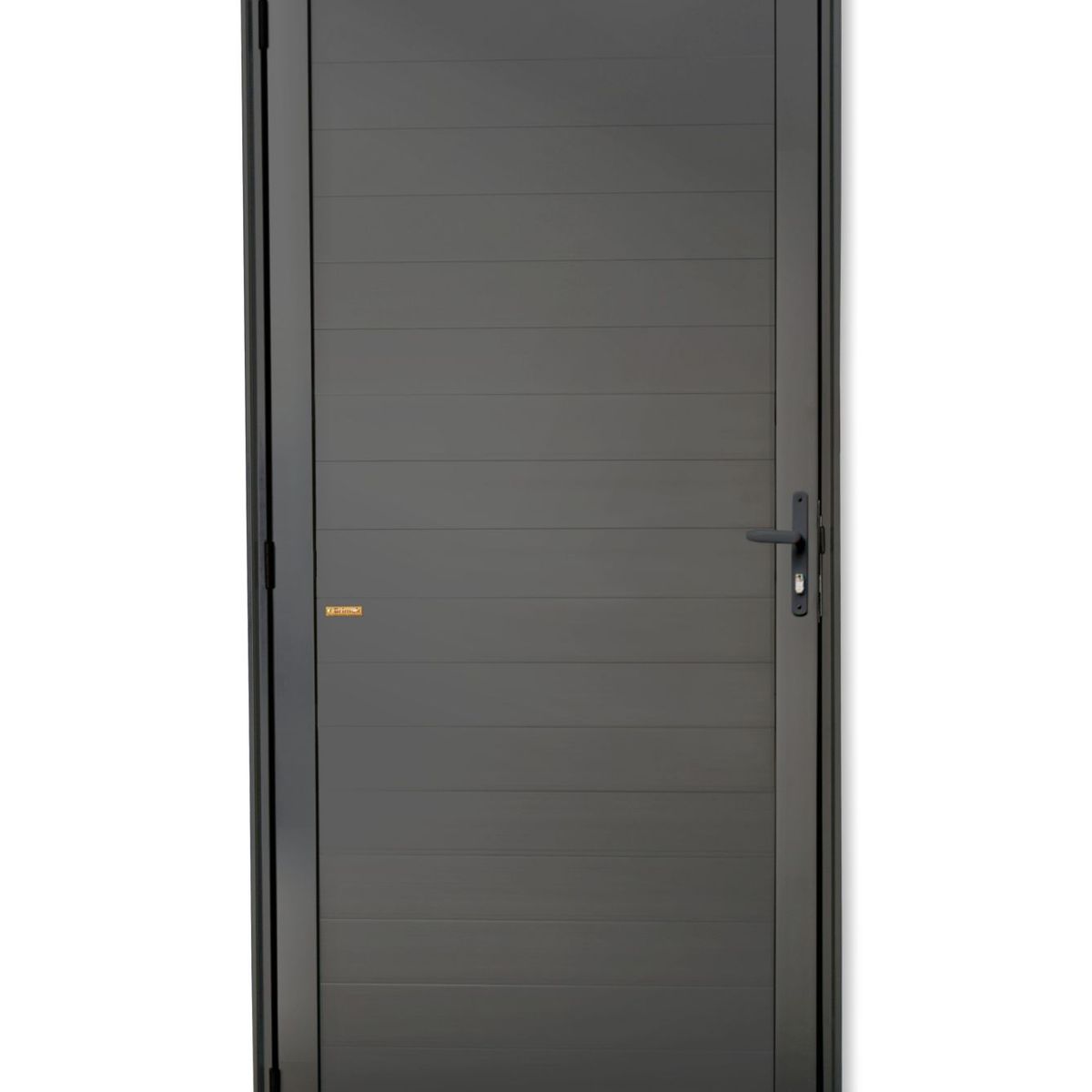 Porta Lambri Fechadura Alumínio Cinza Direita 210x70x4,6cm Super 25, marca Brimak - Foto Principal