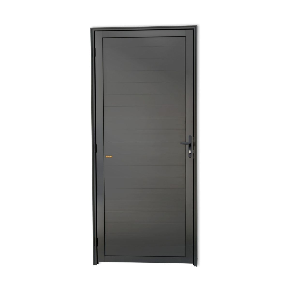Porta Lambri Fechadura Alumínio Cinza Direita 210x70x4,6cm Super 25, marca Brimak - Foto Principal