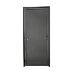 Porta Lambri Fechadura Alumínio Cinza Direita 210x70x4,6cm Super 25