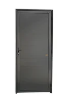 Porta Lambri Fechadura Alumínio Cinza Esquerda 210x70x4,6cm Super 25