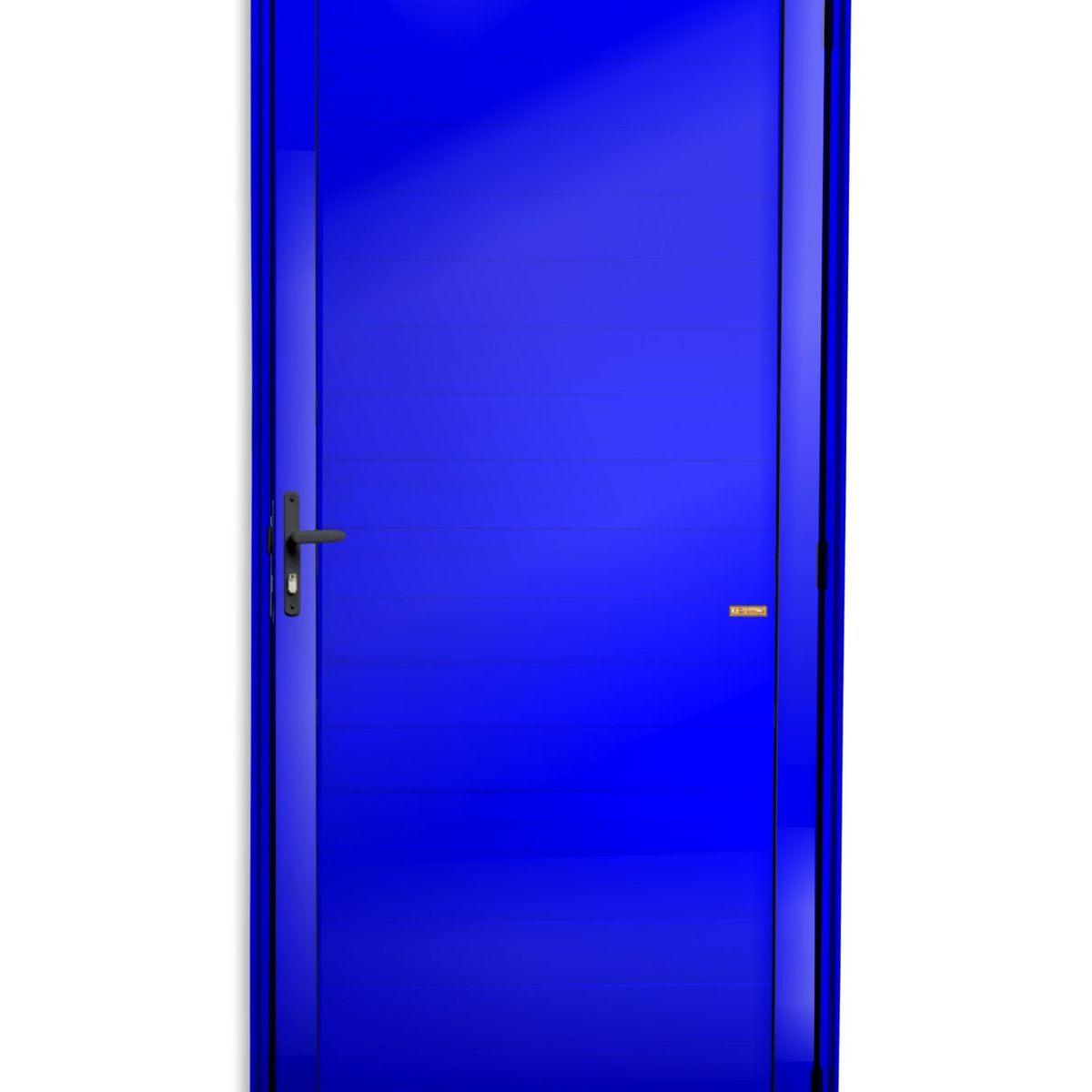 Porta Lambri Fechadura Alumínio Azul Esquerda 210x70x4,6cm Super 25, marca Brimak - Foto Principal