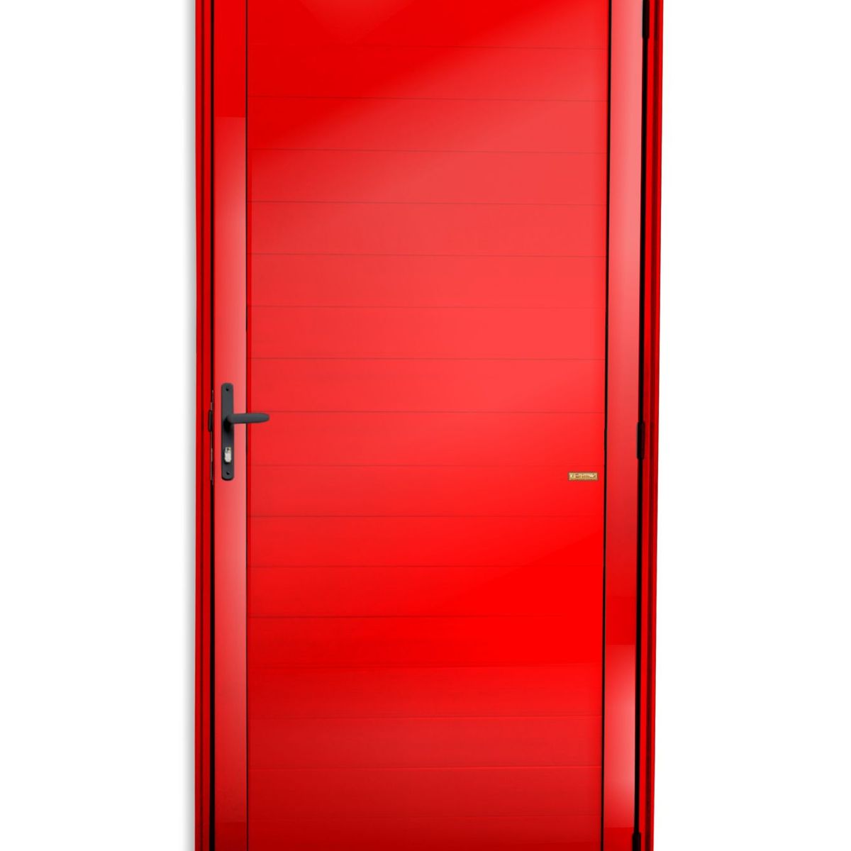 Porta Lambri Fechadura Alumínio Vermelho Esquerda 210x70x4,6cm Super 25, marca Brimak - Foto Principal