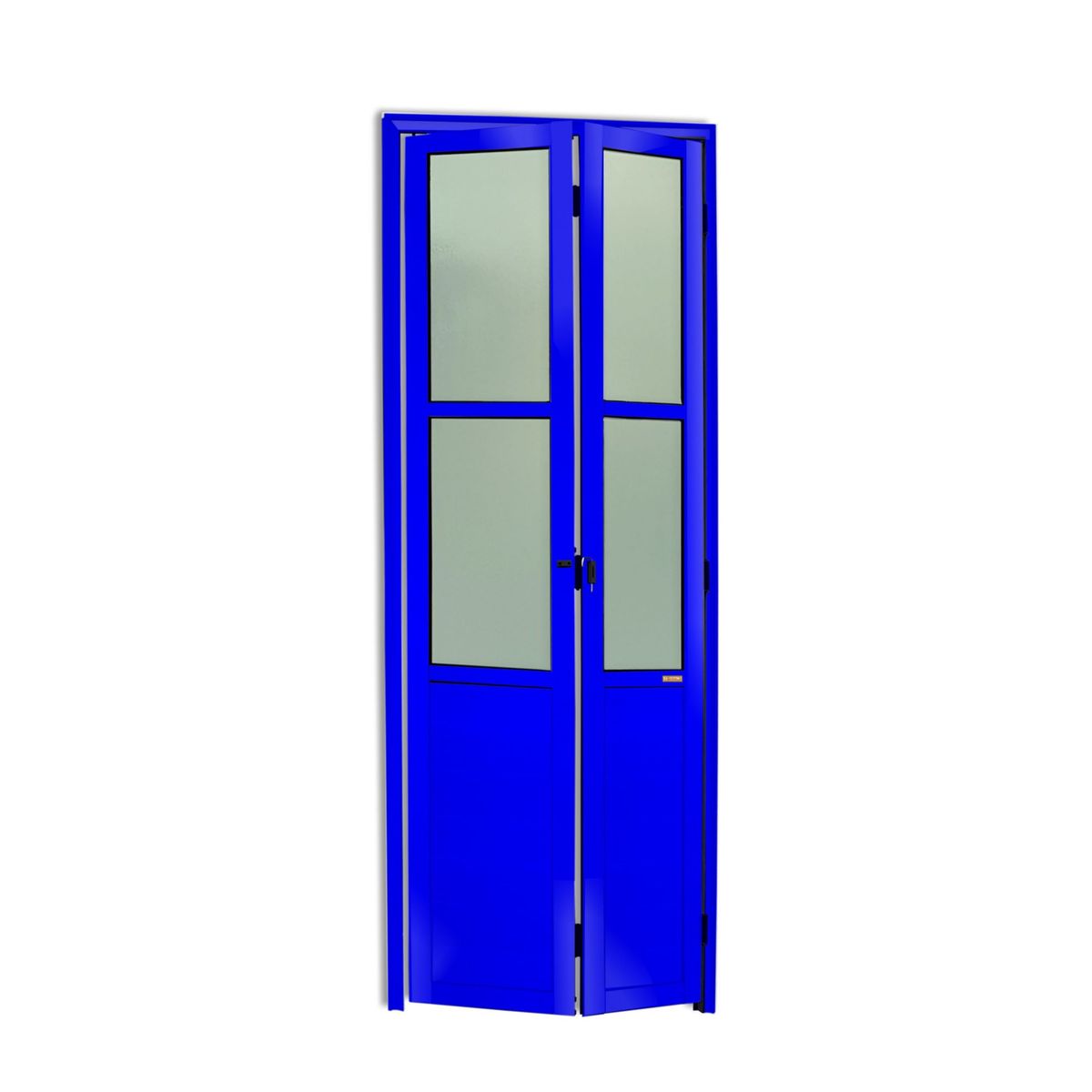 Porta Camarão e Vidro Alumínio Azul 2 Folhas Esquerda 210x80x4,6cm L.25, marca Brimak - Foto Principal
