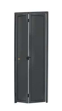 Porta Camaro Alumnio Cinza 2 Folhas Direita 210x60x4,6cm L.25